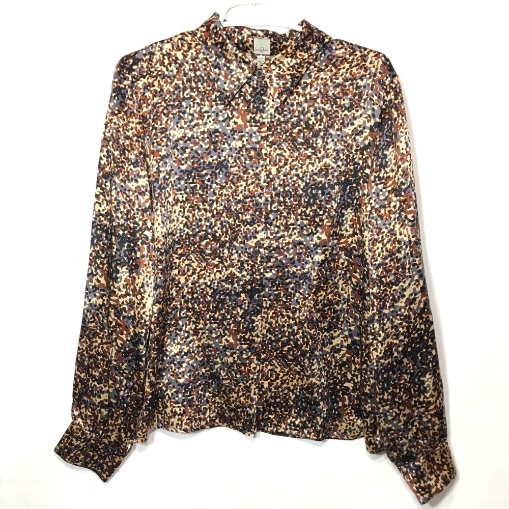 Anne Klein 100% Silk top blouse (New) Size 14